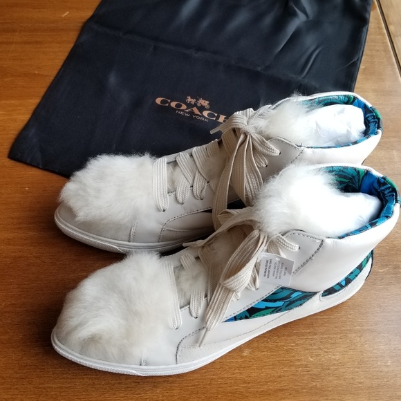 Coach C203 soft smooth/calf suede high tops - Picture 4 of 8